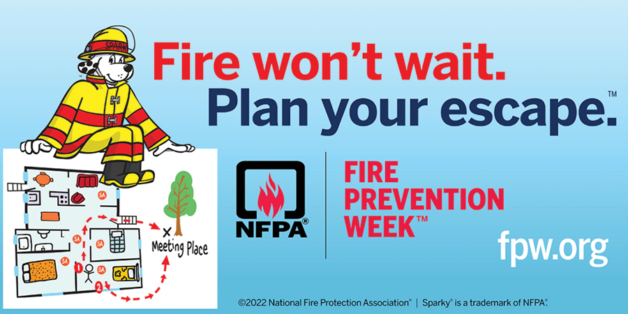 NFPA Announces Theme for 2022 Fire Prevention Week on October 9–15 - ASPE  Pipeline