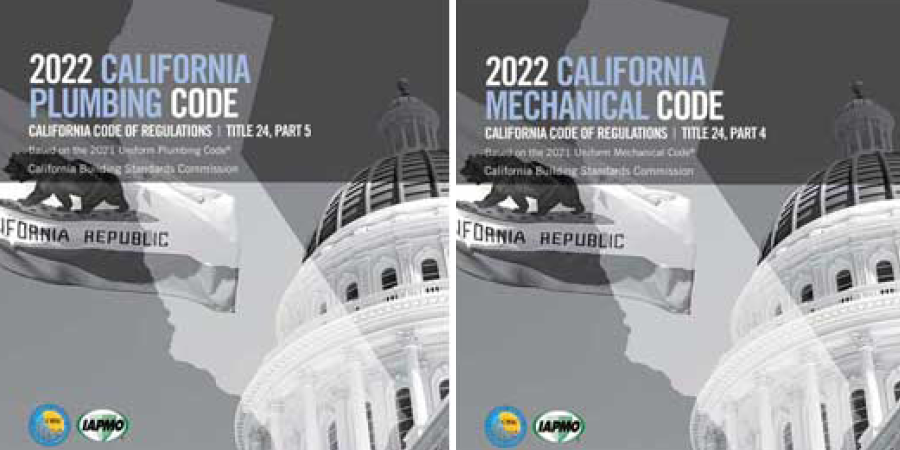 2022 California Plumbing Code, 2022 California Mechanical Code