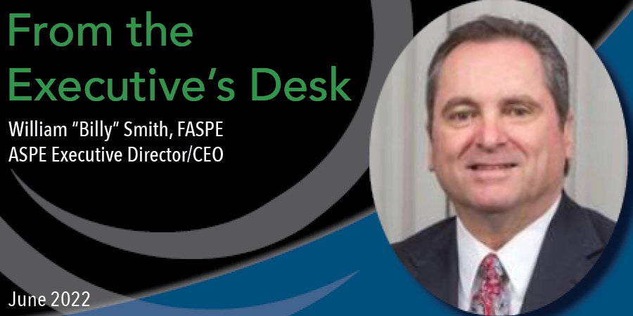 From the Executive's Desk, Billy Smith, FASPE