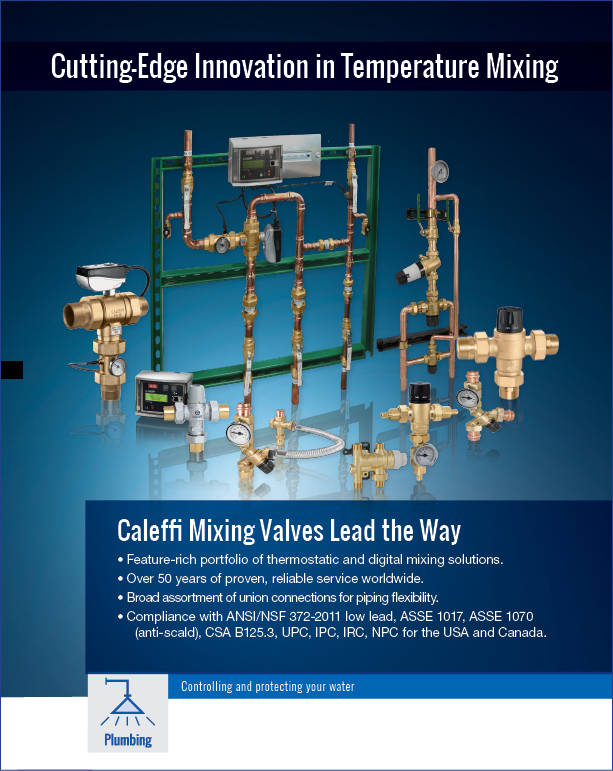 Caleffi mixing valves lead the way.